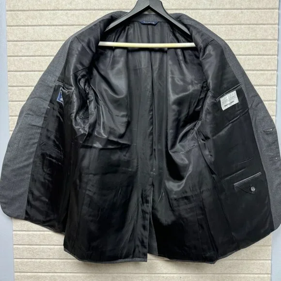 Burberrys Gray Pure Wool 2 Button Single Vent Sport Coat Blazer 38R - Picture 5 of 15